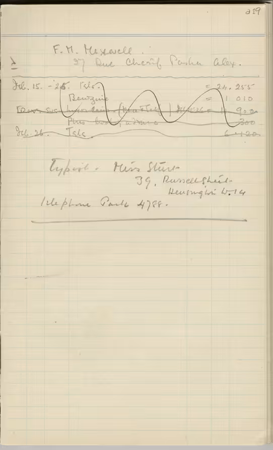 Handwritten notes on paper