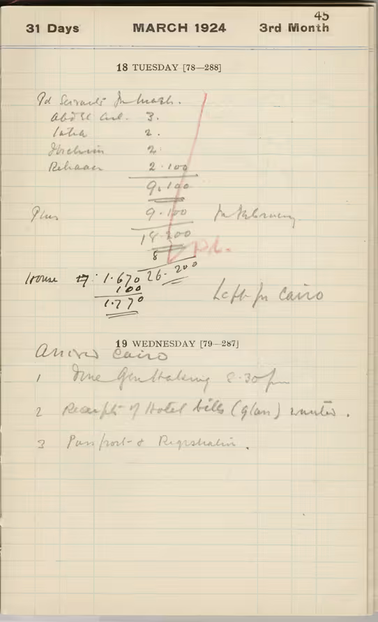 Handwritten notes on paper