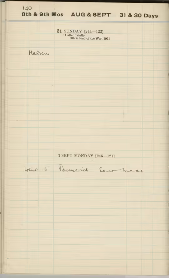 Handwritten notes on paper