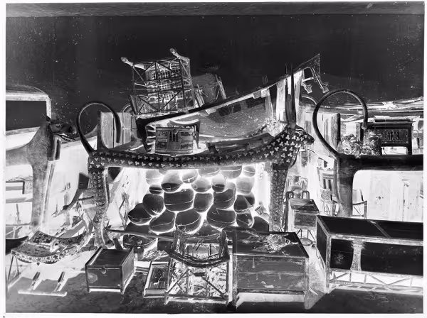 glass negative with light behind