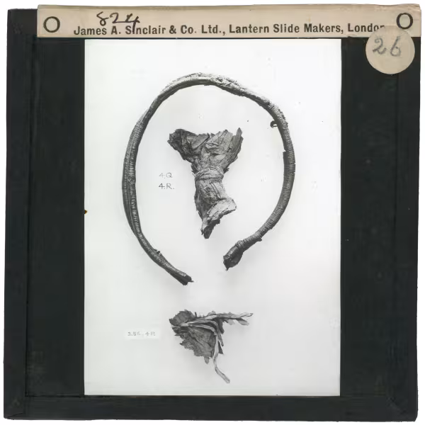 Image of lantern slide of wrapped objects