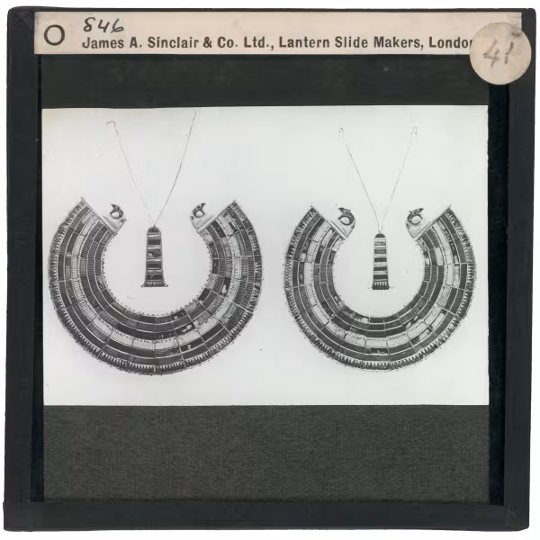 Image of lantern slide of two collars