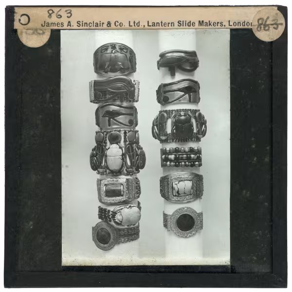Image of lantern slide of bracelets
