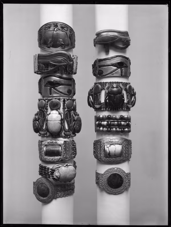 Image of negative of thirteen bracelets