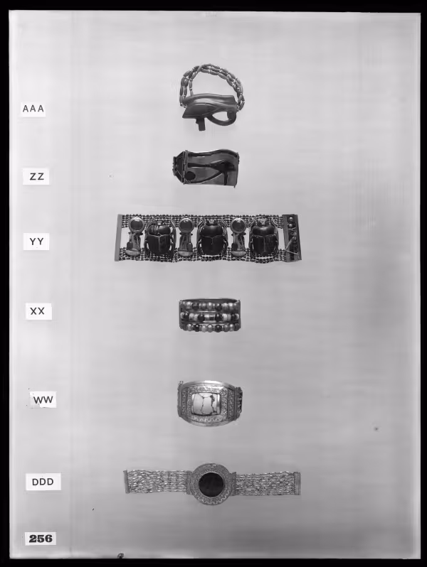 Image of negative of six bracelets