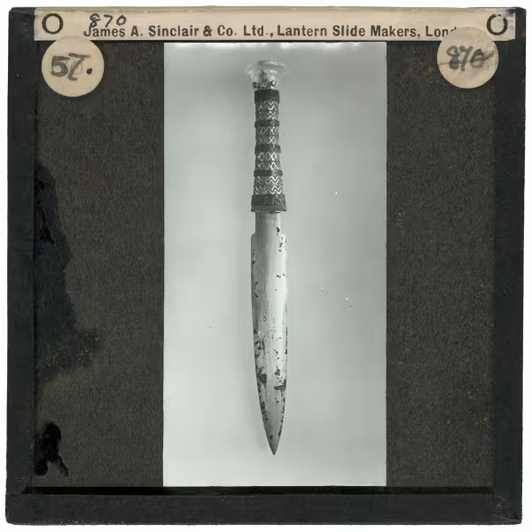 Image of lantern slide of dagger
