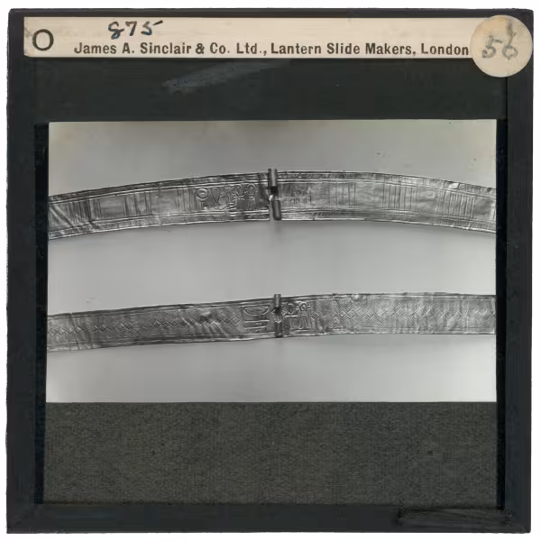 Image of lantern slide of gold girdles