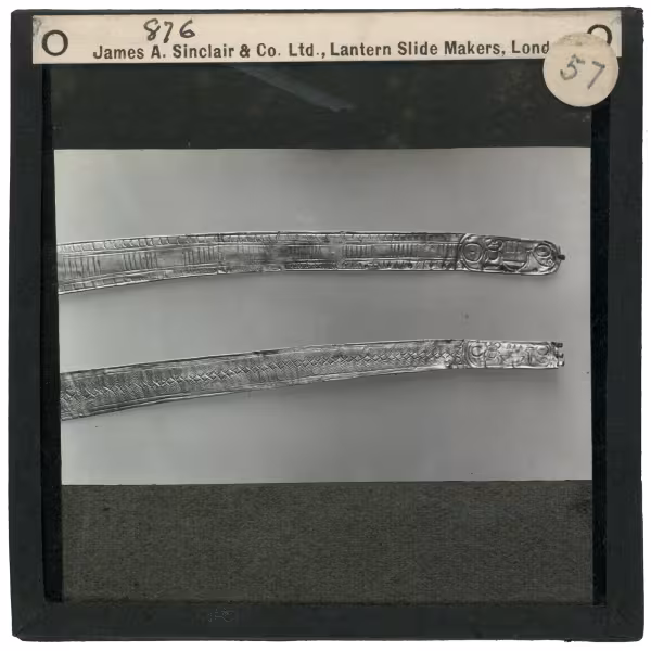 Image of lantern slide of gold girdles