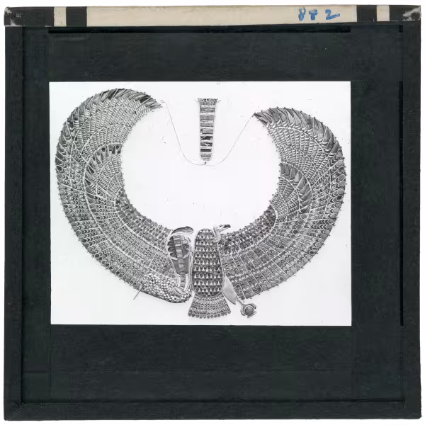 Image of lantern slide of cobra and vulture collar