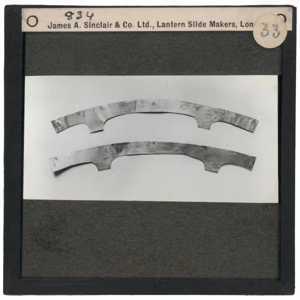 Image of lantern slide of two flat arched bands