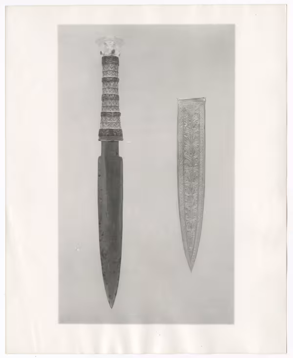 Image of print of dagger and sheath