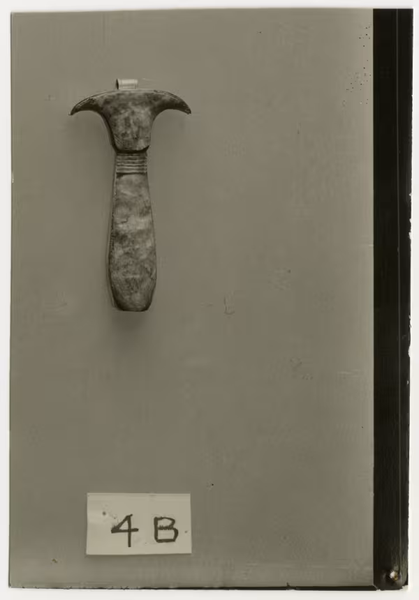 image of photographic print of papyrus amulet in object card