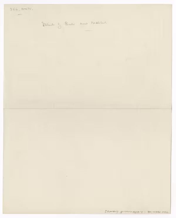 image of verso of drawing in object card