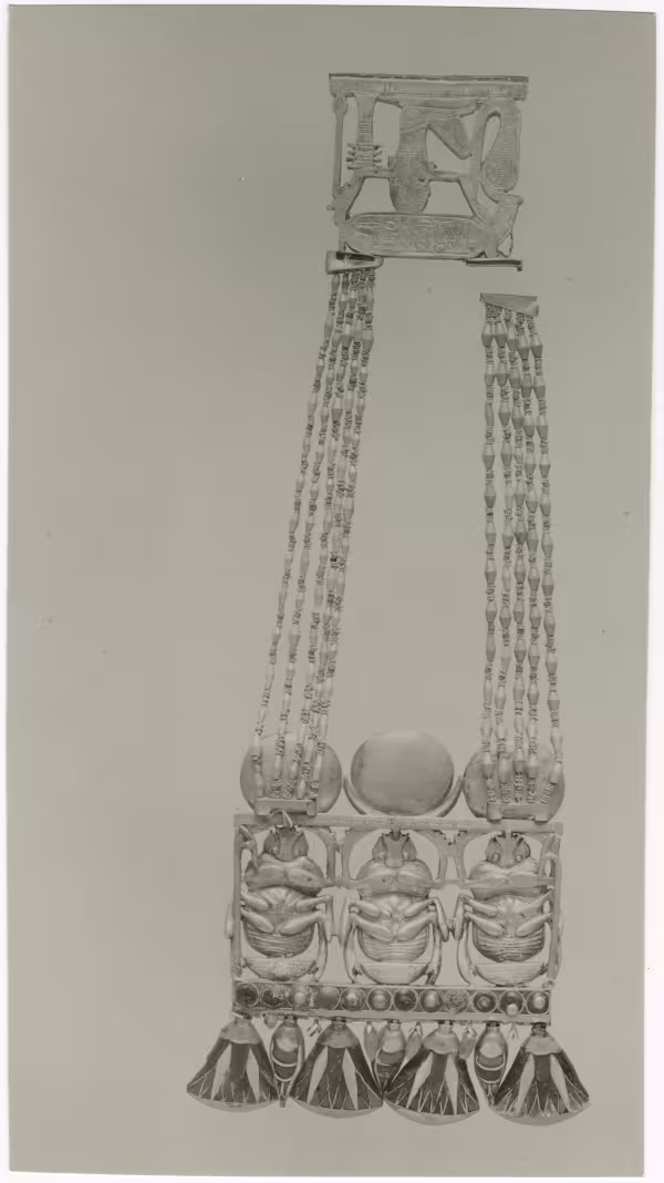 image of photographic print of scarab pectoral in object card