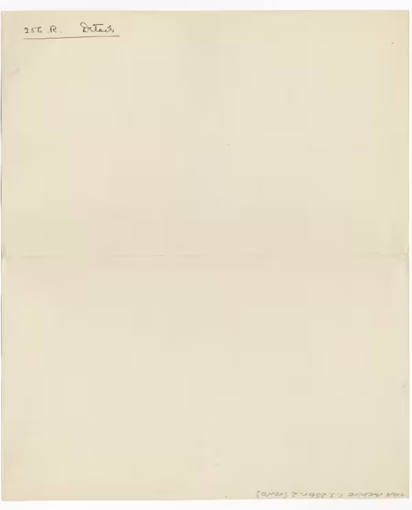 image of verso of drawing in object card