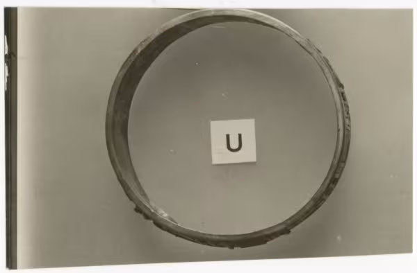 image of photographic print of gold circlet in object card