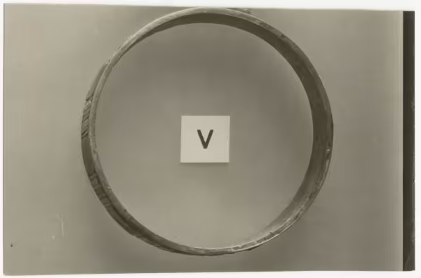 image of photographic print of gold circlet in object card