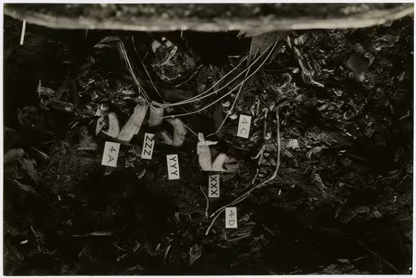image of photographic print of torso of king's mummy within coffin in object card