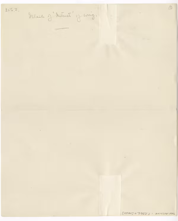 image of verso of drawing in object card