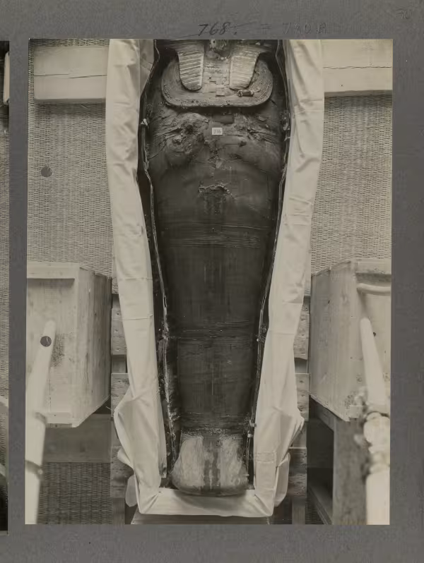 image of king's mummy within coffin from Burton's album