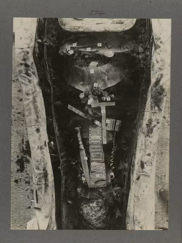 image of king's mummy within coffin from Burton's album