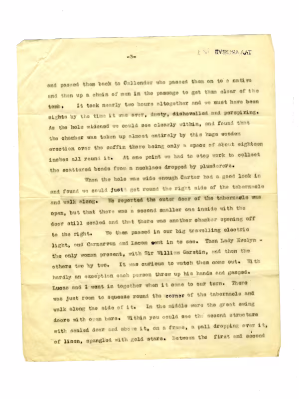 Typescript letter on paper