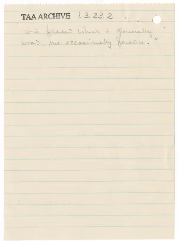 Handwritten notes on paper