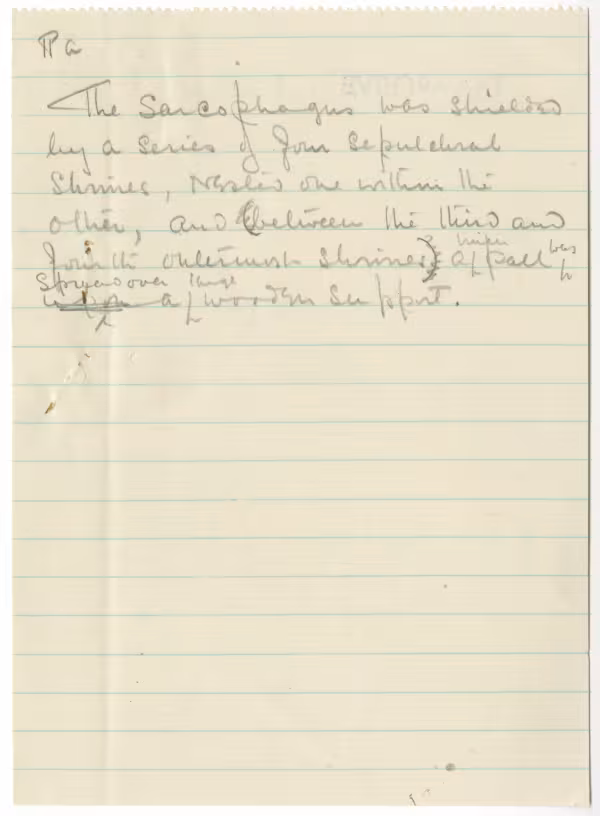 Handwritten notes on paper