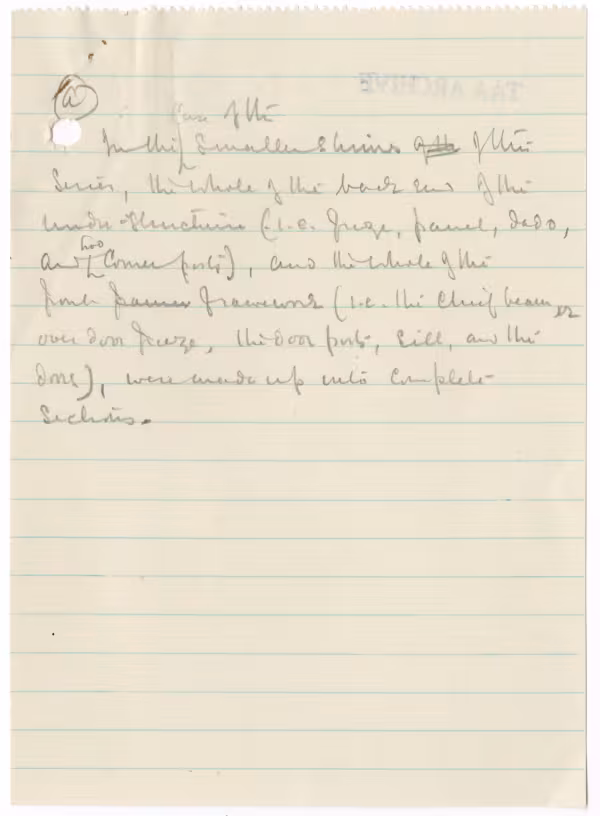 Handwritten notes on paper