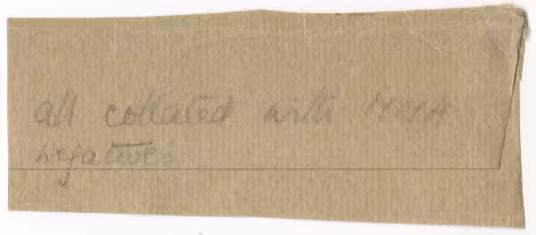 Handwritten notes on paper