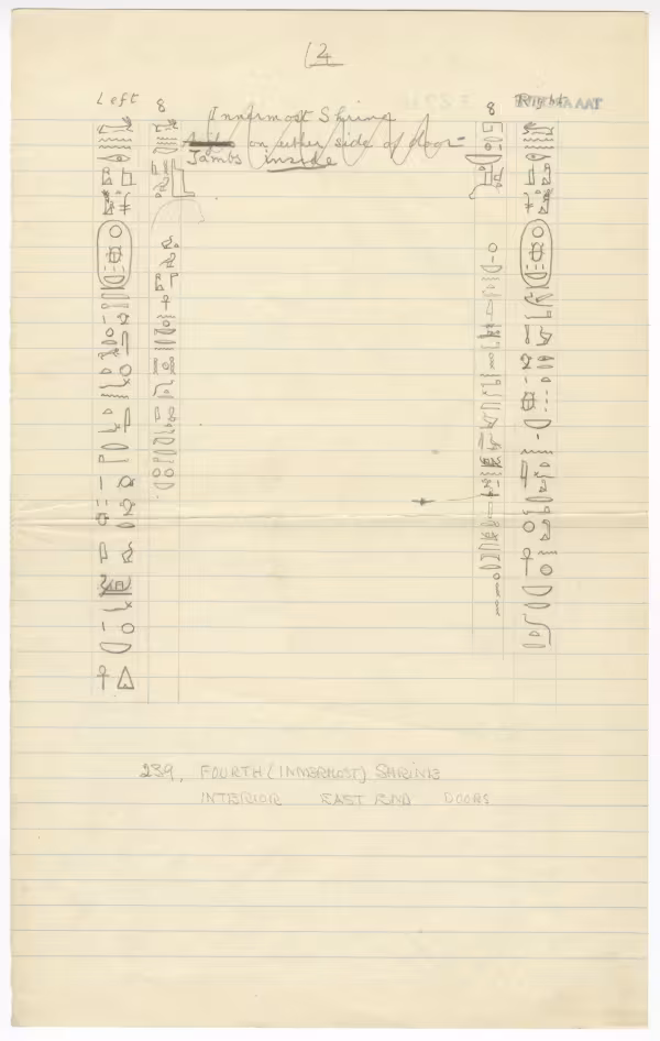 Handwritten notes on paper