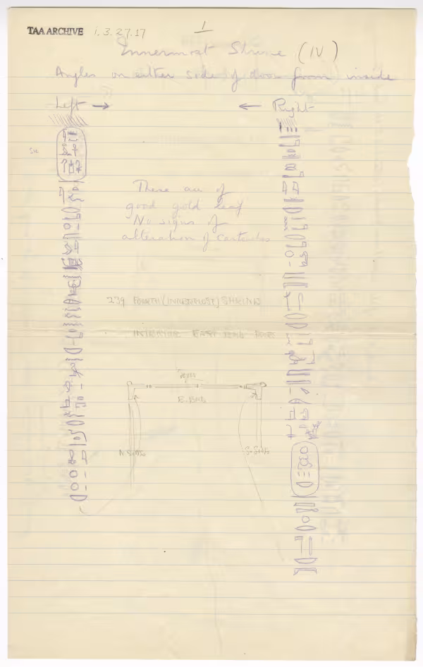 Handwritten notes on paper