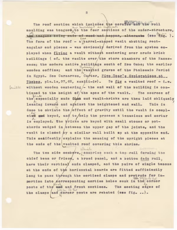 Typed lecture with annotations in pencil