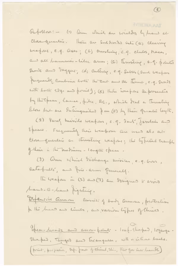 Handwritten notes on paper