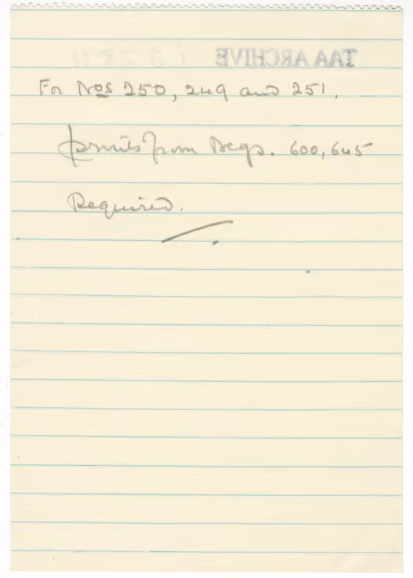 Handwritten notes on paper