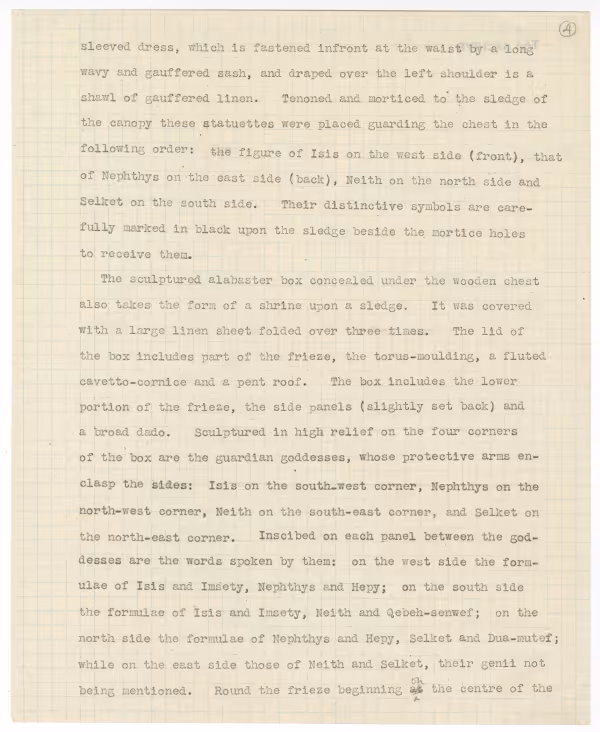 Typed notes on paper with annotations in pencil