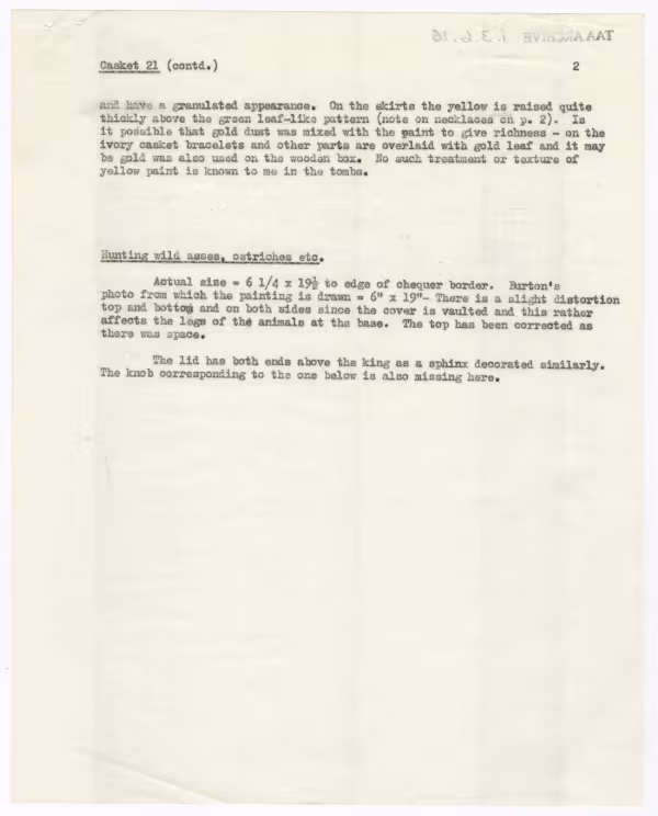 Typed notes on paper