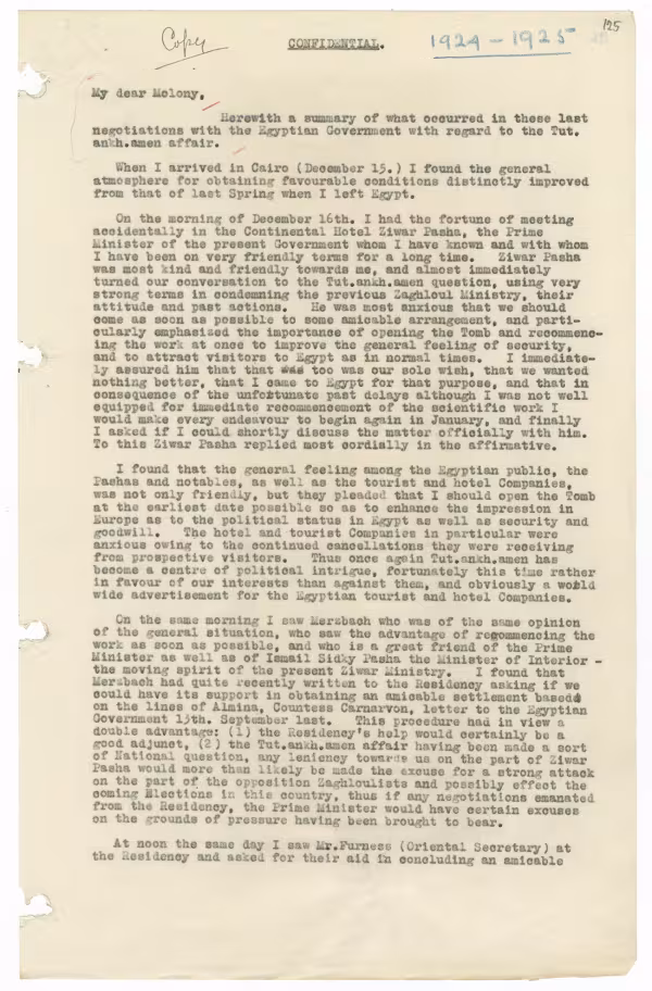 Typed notes on paper