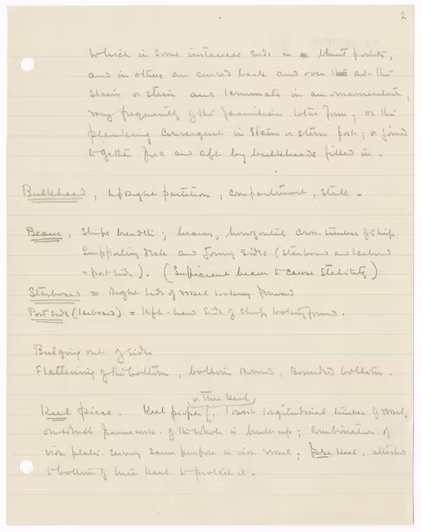 Handwritten notes on paper