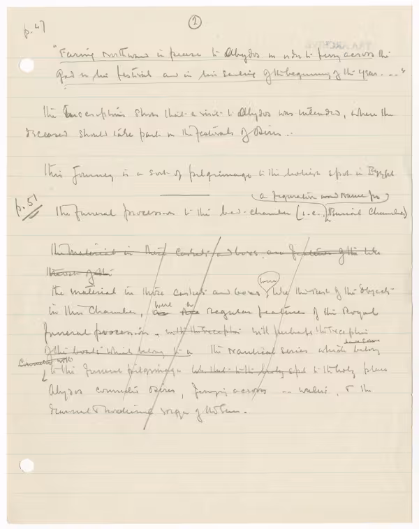 Handwritten notes on paper