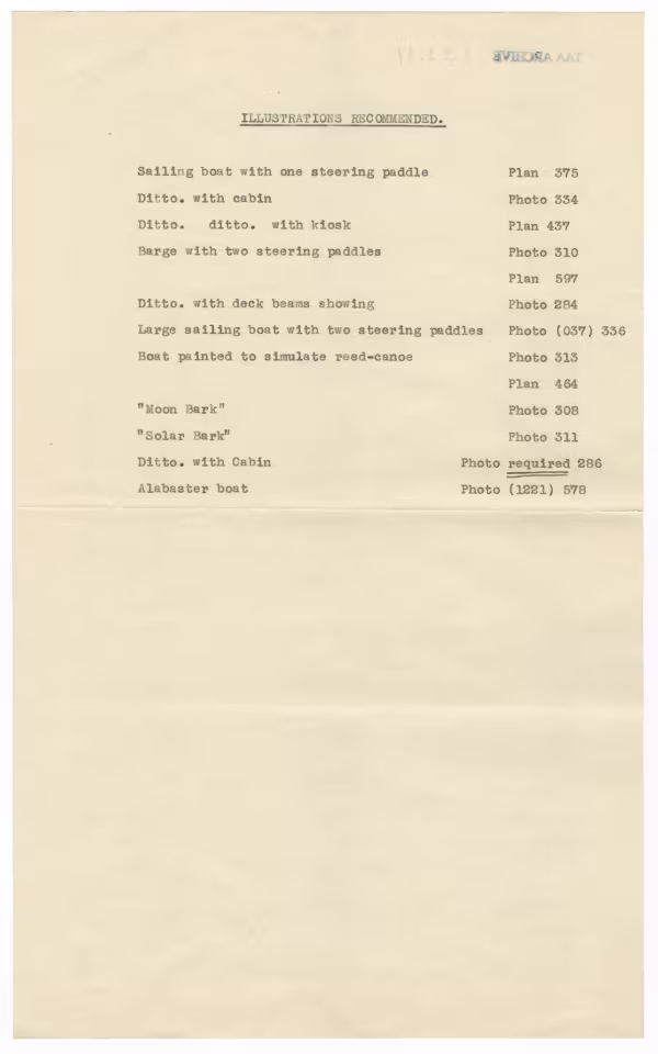 Typed notes on paper