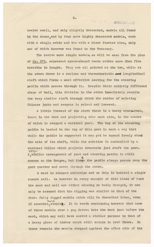 Typewritten and handwritten notes on paper