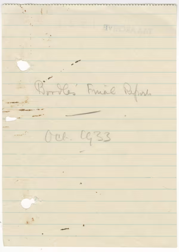 Handwritten notes on paper