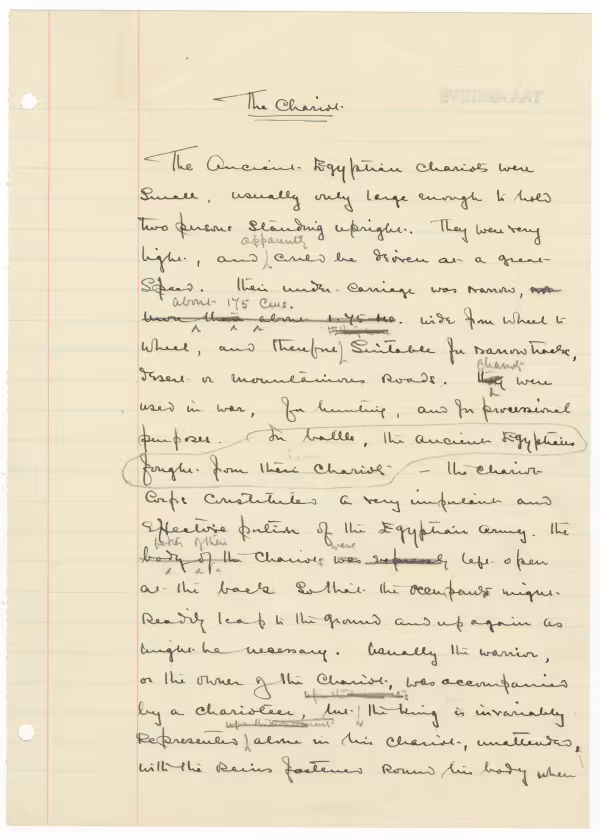Handwritten notes on paper