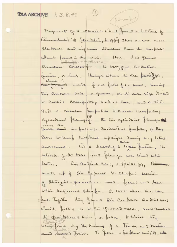 Handwritten notes on paper