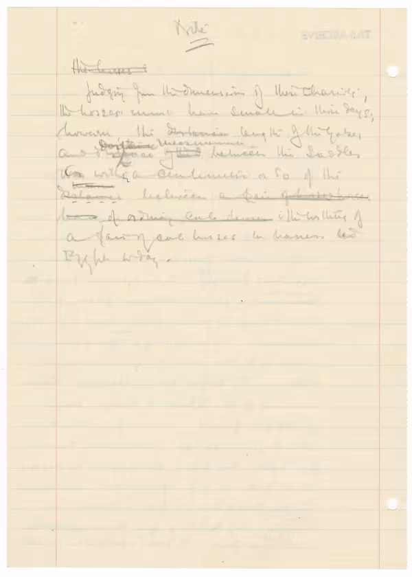 Handwritten notes on paper
