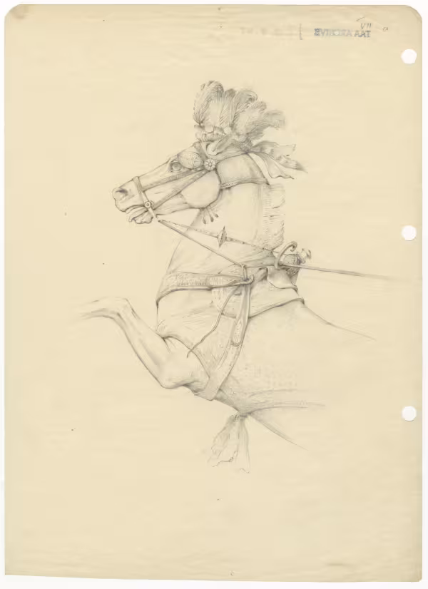 Drawing of horse