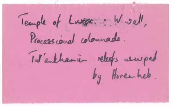 Handwritten notes on paper