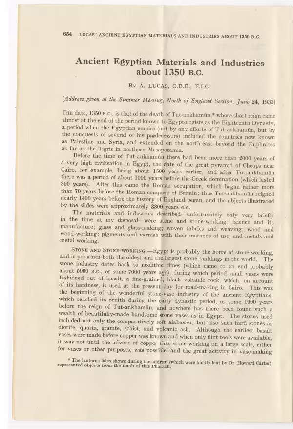 Typed lecture on paper