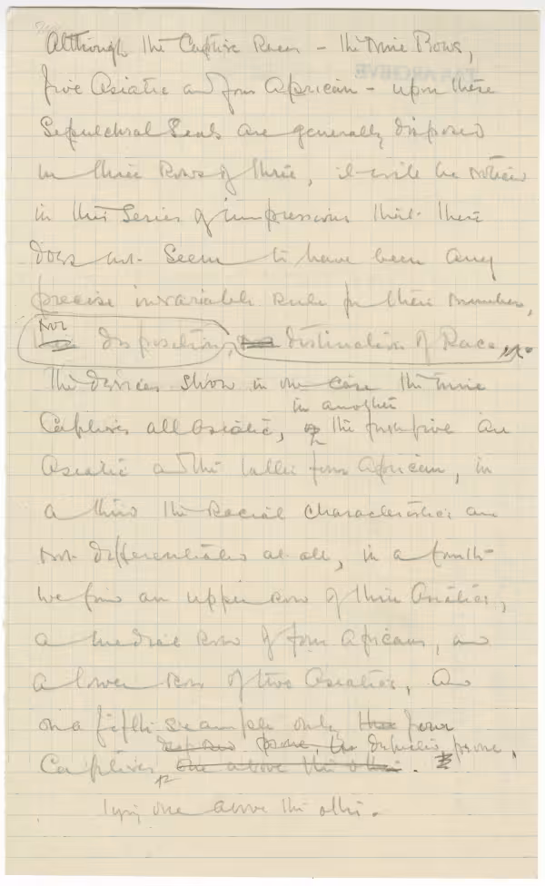Handwritten notes on paper